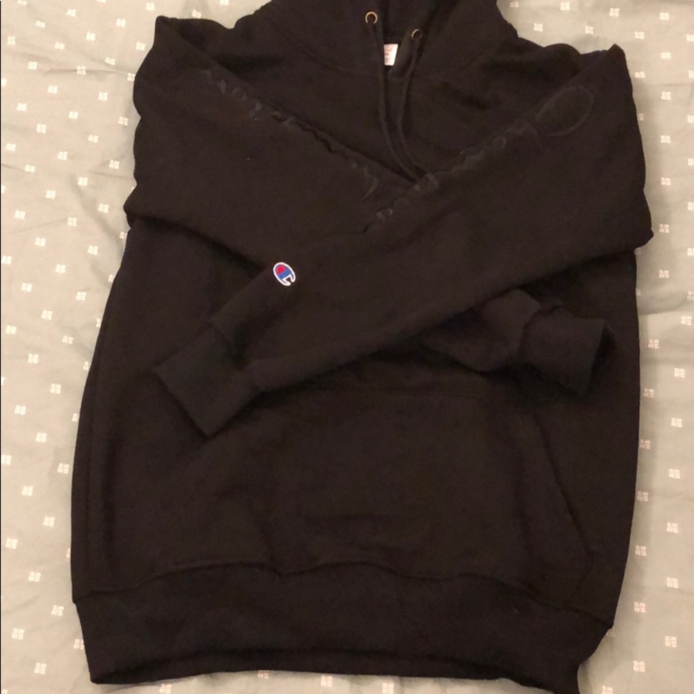 Champion Classic Black Hoodie Sweatshirt - New